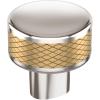 Amerock | Cabinet Knob | Polished Nickel/Stainless Steel | 2-5/8 inch (67 mm) Length | Esquire | 1 Pack | Drawer Knob | Cabinet Hardware(Polished Nickel/Champagne Bronze)