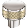 Amerock | Cabinet Knob | Polished Nickel/Stainless Steel | 2-5/8 inch (67 mm) Length | Esquire | 1 Pack | Drawer Knob | Cabinet Hardware(Polished Nickel/Golden Champagne)