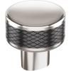 Amerock | Cabinet Knob | Polished Nickel/Stainless Steel | 2-5/8 inch (67 mm) Length | Esquire | 1 Pack | Drawer Knob | Cabinet Hardware(Polished Nickel/Gunmetal)