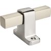 Amerock | Cabinet Knob | Silver Champagne | 2-3/8 inch (60 mm) Length | Rockwell | 1 Pack | Drawer Pull | Drawer Handle | Cabinet Hardware(Silver Champagne)