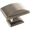 Amerock | Cabinet Knob |Champagne Bronze | 1-1/2 in (38 mm) Length Drawer Knob | Candler | Kitchen and Bath Hardware | Furniture Hardware(Satin Nickel)