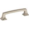 Amerock | Cabinet Pull | Black Bronze | 3-3/4 inch (96 mm) Center to Center | Mulholland | 1 Pack | Drawer Pull | Drawer Handle | Cabinet Hardware(Polished Nickel)