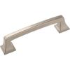 Amerock | Cabinet Pull | Black Bronze | 3-3/4 inch (96 mm) Center to Center | Mulholland | 1 Pack | Drawer Pull | Drawer Handle | Cabinet Hardware(Satin Nickel)