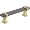Amerock | Cabinet Pull | Brushed Matte Black/Satin Nickel | 5-1/16 inch (128 mm) Center to Center | Overton | 1 Pack | Drawer Pull | Drawer Handle | Cabinet Hardware(Black Chrome/Brushed Gold)