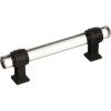 Amerock | Cabinet Pull | Clear/Polished Chrome | 5-1/16 inch (128 mm) Center to Center | Glacio | 1 Pack | Drawer Pull | Drawer Handle | Cabinet Hardware(Clear/Black Bronze)