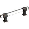Amerock | Cabinet Pull | Clear/Polished Chrome | 5-1/16 inch (128 mm) Center to Center | Glacio | 1 Pack | Drawer Pull | Drawer Handle | Cabinet Hardware(Clear/Oil-Rubbed Bronze)