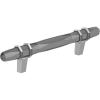 Amerock | Cabinet Pull | Golden Champagne/Black Chrome | 3-3/4 inch (96 mm) Center-to-Center | London | 1 Pack | Drawer Pull | Drawer Handle | Cabinet Hardware(Black Chrome/Polished Chrome)