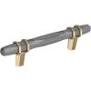 Amerock | Cabinet Pull | Golden Champagne/Black Chrome | 3-3/4 inch (96 mm) Center-to-Center | London | 1 Pack | Drawer Pull | Drawer Handle | Cabinet Hardware(Black Chrome/Golden Champagne)