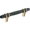 Amerock | Cabinet Pull | Golden Champagne/Black Chrome | 3-3/4 inch (96 mm) Center-to-Center | London | 1 Pack | Drawer Pull | Drawer Handle | Cabinet Hardware(Black Bronze/Golden Champagne)