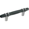 Amerock | Cabinet Pull | Golden Champagne/Black Chrome | 3-3/4 inch (96 mm) Center-to-Center | London | 1 Pack | Drawer Pull | Drawer Handle | Cabinet Hardware(Black Bronze/Polished Chrome)