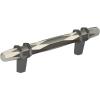 Amerock | Cabinet Pull | Golden Champagne/Black Chrome | 3-3/4 inch (96 mm) Center-to-Center | London | 1 Pack | Drawer Pull | Drawer Handle | Cabinet Hardware(Polished Nickel/Black Chrome)