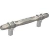 Amerock | Cabinet Pull | Golden Champagne/Black Chrome | 3-3/4 inch (96 mm) Center-to-Center | London | 1 Pack | Drawer Pull | Drawer Handle | Cabinet Hardware(Satin Nickel/Polished Chrome)