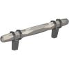 Amerock | Cabinet Pull | Golden Champagne/Black Chrome | 3-3/4 inch (96 mm) Center-to-Center | London | 1 Pack | Drawer Pull | Drawer Handle | Cabinet Hardware(Satin Nickel/Black Chrome)