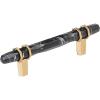 Amerock | Cabinet Pull | Marble White/Golden Champagne | 5-1/16 inch (128 mm) Center to Center | Carrione | 1 Pack | Drawer Pull | Drawer Handle | Cabinet Hardware | Zinc(Marble Black/Champagne Bronze)