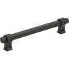 Amerock | Cabinet Pull | Matte Black | 6-5/16 inch (160 mm) Center to Center | Remington | 1 Pack | Drawer Pull | Drawer Handle | Cabinet Hardware