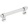 Amerock | Cabinet Pull | Matte Black | 7-9/16 inch (192 mm) Center to Center | Remington | 1 Pack | Drawer Pull | Drawer Handle | Cabinet Hardware(Polished Chrome)