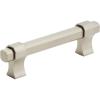 Amerock | Cabinet Pull | Matte Black | 7-9/16 inch (192 mm) Center to Center | Remington | 1 Pack | Drawer Pull | Drawer Handle | Cabinet Hardware(Silver Champagne)