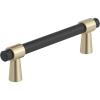Amerock | Cabinet Pull | Matte Black/Champagne Bronze | 3-3/4 inch (96 mm) Center-to-Center | Mergence | 1 Pack | Drawer Pull | Cabinet Handle | Cabinet Hardware(Matte Black/Golden Champagne)