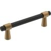 Amerock | Cabinet Pull | Matte Black/Champagne Bronze | 3-3/4 inch (96 mm) Center-to-Center | Mergence | 1 Pack | Drawer Pull | Cabinet Handle | Cabinet Hardware(Matte Black/Champagne Bronze)