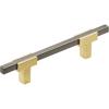 Amerock | Cabinet Pull | Polished Chrome/Black Chrome | 10-1/16 inch (256 mm) Center to Center | Urbanite | 1 Pack | Drawer Pull | Drawer Handle | Cabinet Hardware(Brushed Gold/Black Chrome)