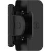 Amerock | Double Demountable Cabinet Hinge | 3/8 inch (10 mm) Inset Hinge | Satin Nickel | 2 Pack | Self-Closing Hinge | Cabinet Door Hinge(Matte Black)