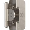 Amerock | Double Demountable Cabinet Hinge | 3/8 inch (10 mm) Inset Hinge | Satin Nickel | 2 Pack | Self-Closing Hinge | Cabinet Door Hinge(Sterling Nickel)