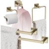 Amerock | Golden Champagne | Appoint | 5 Piece | Bathroom Accessories Set