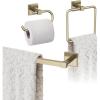 Amerock | Golden Champagne | Appoint | Towel Bar | 18 inch (457 mm) | 3 Piece | Bathroom Accessories Set