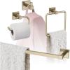 Amerock | Golden Champagne | Appoint | Towel Bar | 24 inch (610 mm) | 4 Piece | Bathroom Accessories Set