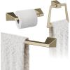 Amerock | Golden Champagne | Blackrock | Towel Bar | 18 inch (457 mm) | 3 Piece | Bathroom Accessories Set