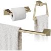 Amerock | Golden Champagne | Blackrock | Towel Bar | 24 inch (610 mm) | 3 Piece | Bathroom Accessories Set