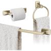Amerock | Golden Champagne | Highland Ridge | Towel Bar | 24 inch (610 mm) | 3 Piece | Bathroom Accessories Set