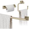 Amerock | Golden Champagne | Mulholland | Towel Bar | 24 inch (610 mm) | 3 Piece | Bathroom Accessories Set