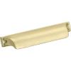 Amerock | Kitchen Cabinet Cup Pull | Matte Gold | 3-3/4 in (96 mm) Center-to-Center | Jolene | 1 Pack | Furniture Hardware | Cabinet Handle | Bathroom Drawer Pull(1 Count (Pack of 1))