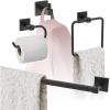 Amerock | Matte Black | Appoint | Towel Bar | 24 inch (610 mm) | 4 Piece | Bathroom Accessories Set