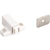 Amerock | Touch Cabinet Catch | White | 1-11/16 inch (43 mm) Length | 1 Pack | Door Catch | Cabinet Door Latch