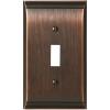 Amerock | Wall Plate | Black Bronze | 1 Toggle Switch Plate Cover | Mulholland | 1 Pack | Light Switch Cover(Oil Rubbed Bronze)