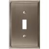 Amerock | Wall Plate | Black Bronze | 1 Toggle Switch Plate Cover | Mulholland | 1 Pack | Light Switch Cover(Satin Nickel)