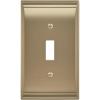 Amerock | Wall Plate | Golden Champagne | 2 Rocker Switch Plate Cover | Mulholland | 1 Pack | Decora Wall Plate | Light Switch Cover(Golden Champagne)