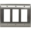 Amerock | Wall Plate | Satin Nickel | 3 Rocker Switch Plate Cover | Candler | 1 Pack | Decora Wall Plate | Light Switch Cover