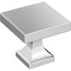 Amerock 10BX37024CZ | Champagne Bronze Cabinet Knob | 1-1/16 inch (27mm) Length | 10 Pack | Pedestal | Furniture Hardware(Polished Chrome)