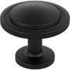 Amerock 10BX37025MB | Matte Black Cabinet Knob | 1-3/16 inch (30mm) Diameter | 10 Pack | Loop | Furniture Hardware(Matte Black)