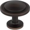 Amerock 10BX37025MB | Matte Black Cabinet Knob | 1-3/16 inch (30mm) Diameter | 10 Pack | Loop | Furniture Hardware(Oil Rubbed Bronze)