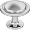 Amerock 10BX37025MB | Matte Black Cabinet Knob | 1-3/16 inch (30mm) Diameter | 10 Pack | Loop | Furniture Hardware(Polished Chrome)