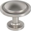 Amerock 10BX37025MB | Matte Black Cabinet Knob | 1-3/16 inch (30mm) Diameter | 10 Pack | Loop | Furniture Hardware(Satin Nickel)