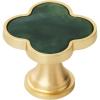 Amerock 2PK36971PNK Accents Round Cabinet Knob | Furniture Knob | Gold/Pink Decorative Drawer Pull(Gold/Emerald Green)
