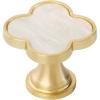 Amerock 2PK36971PNK Accents Round Cabinet Knob | Furniture Knob | Gold/Pink Decorative Drawer Pull(Gold/Mother of Pearl)