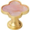 Amerock 2PK36971PNK Accents Round Cabinet Knob | Furniture Knob | Gold/Pink Decorative Drawer Pull(Gold/Pink)
