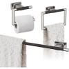 Amerock BH26615PNSS | Polished Nickel/Stainless Steel Towel Bar | 24 in (610 mm) Towel Rack | Esquire | Bathroom Towel Holder | Bathroom Hardware | Bath Accessories(Satin Nickel/Oil Rubbed Bronze)