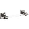 Amerock BH36063CCZ | Clear/Champagne Bronze Towel Bar | 18 in (457 mm) Towel Rack | Glacio | Bathroom Towel Holder | Bathroom Hardware | Bath Accessories(Clear/Brushed Nickel)